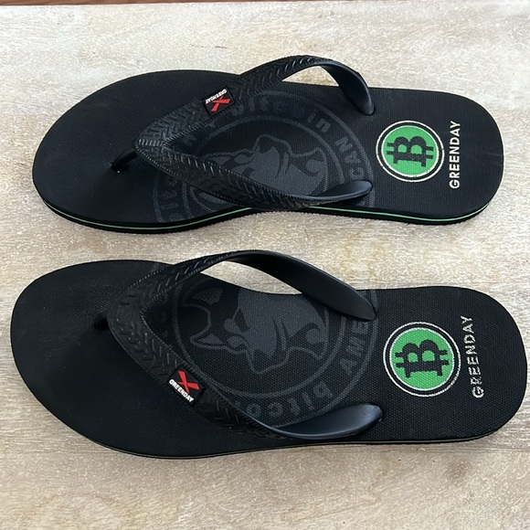 Bitcoin Sandals / Flip Flops by GreenDay Size EU 41/42 US 9/10 - Picture 2 of 8